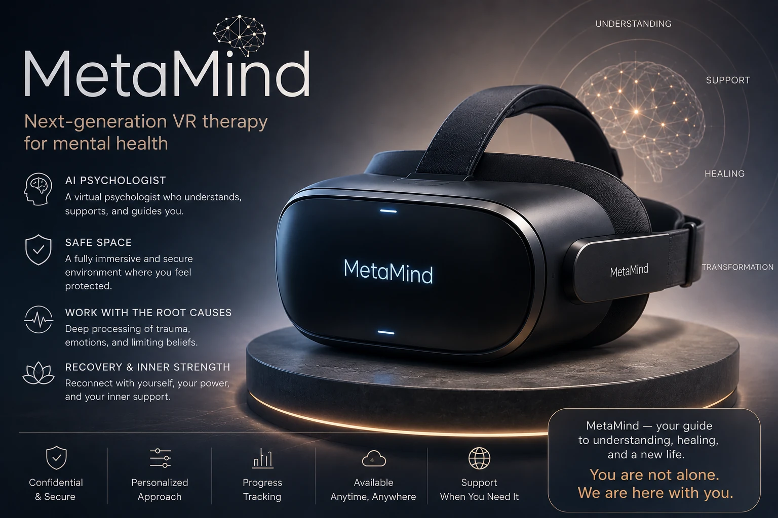 Concept for the MetaMind VR platform under study